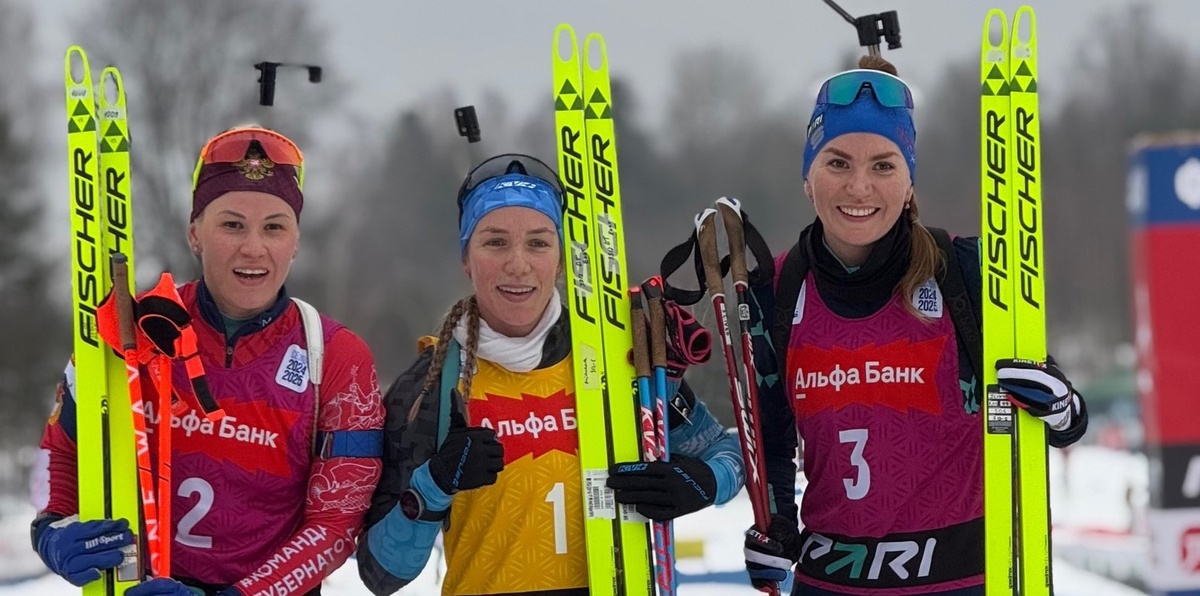 Биатлонистки К. Резцова ,Н.Шевченко и В.Сливко. фото: яндекс