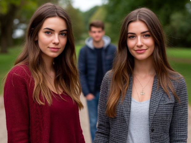 Близнецы и парень