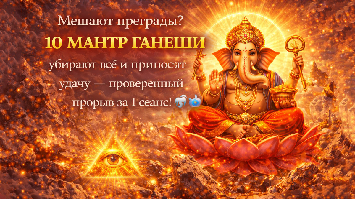 Мешают преграды? 10 МАНТР ГАНЕШИ убирают всё и приносят удачу — проверенный прорыв