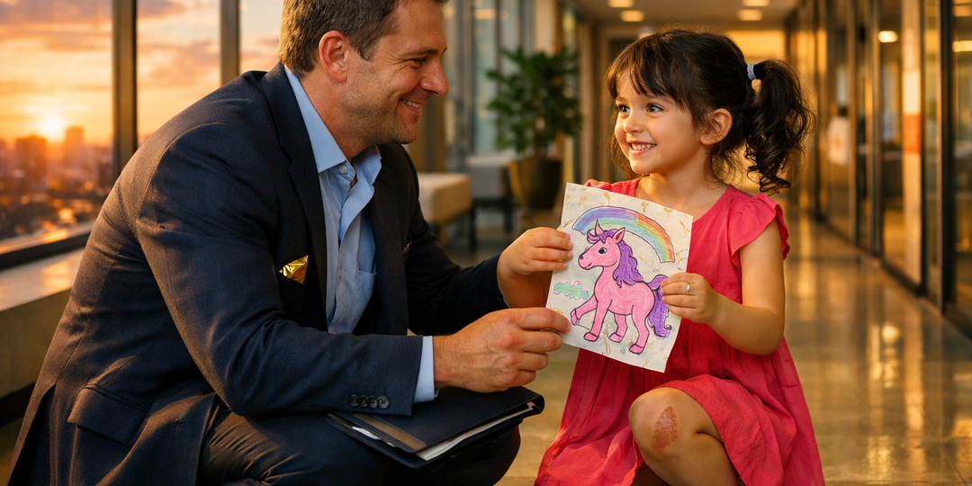 Дочь уборщицы, мчась по коридору, внезапно врезалась в директора