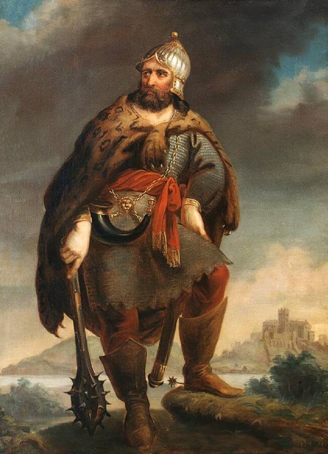     Михай Ковач. Древний венгр перед замком. 1852