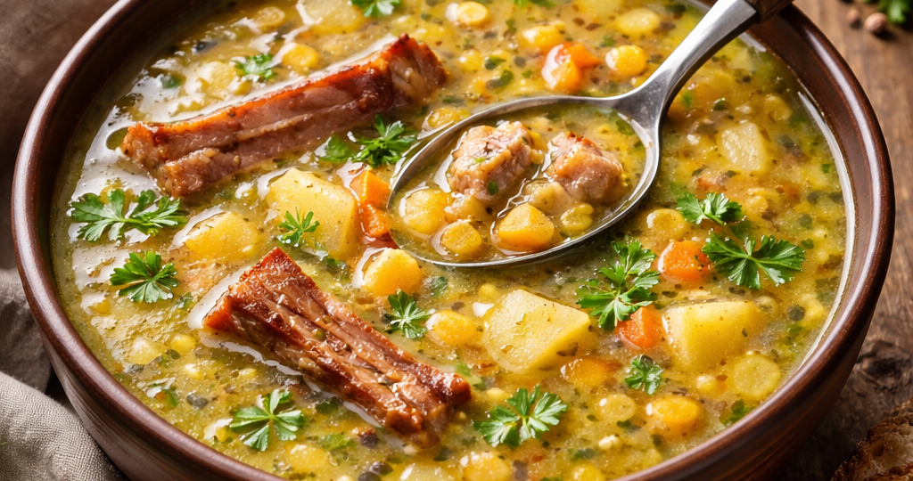 Густой и насыщенный гороховый суп который получается с первого раза