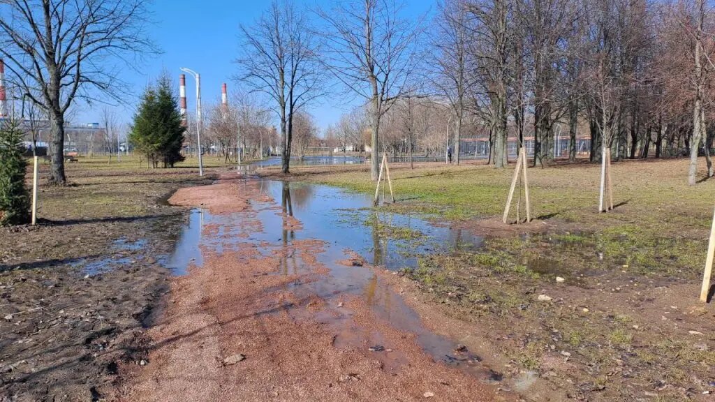    Парк Авиаторов 28 марта. Фото: Мойка78