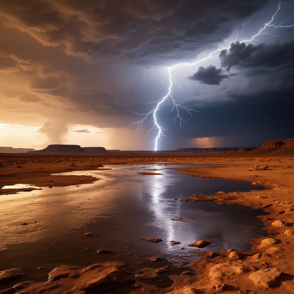 Поверхность Венеры. Метановые реки. Фото:ИИ