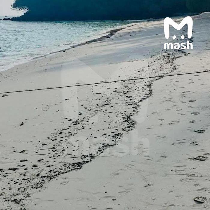 Мазут на берегах Пхукета. Фото © Telegram / Mash