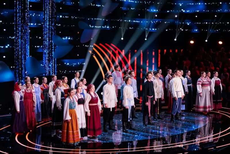    Шоу «Ну-ка, все вместе! Хором!» второй выпуск. Фото: Телеканал «Россия».
