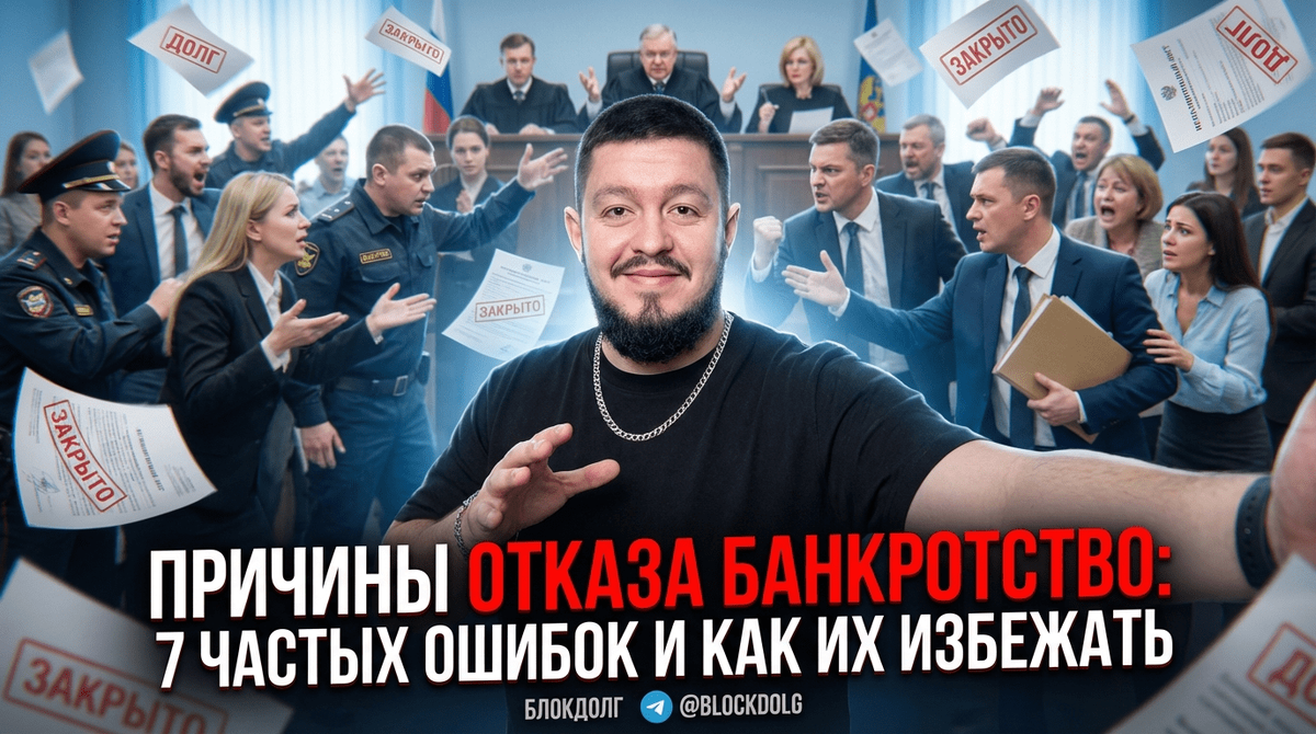    Основные причины отказа в банкротстве и частые ошибки Максим
