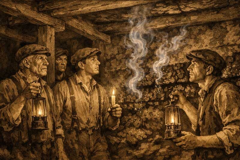 Не пора ли наверх? А как узнать? Газ невидим и не осязаем!