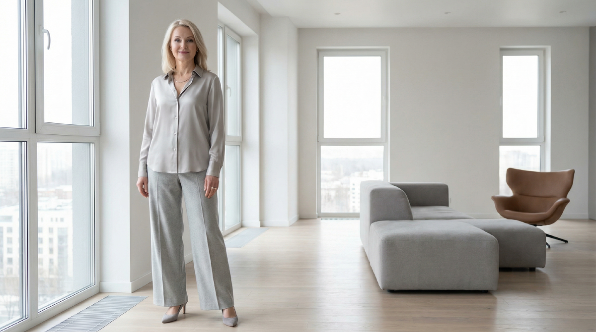 Жемчужно-серый у лица делает кожу свежее