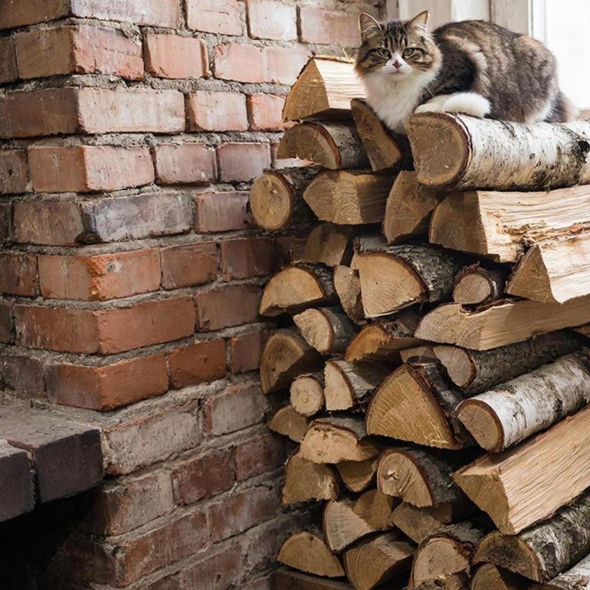 А это, кстати, у нас сейчас новая кошка, бездомная, пускай пока живёт у нас, хоть Сими будет повеселее.