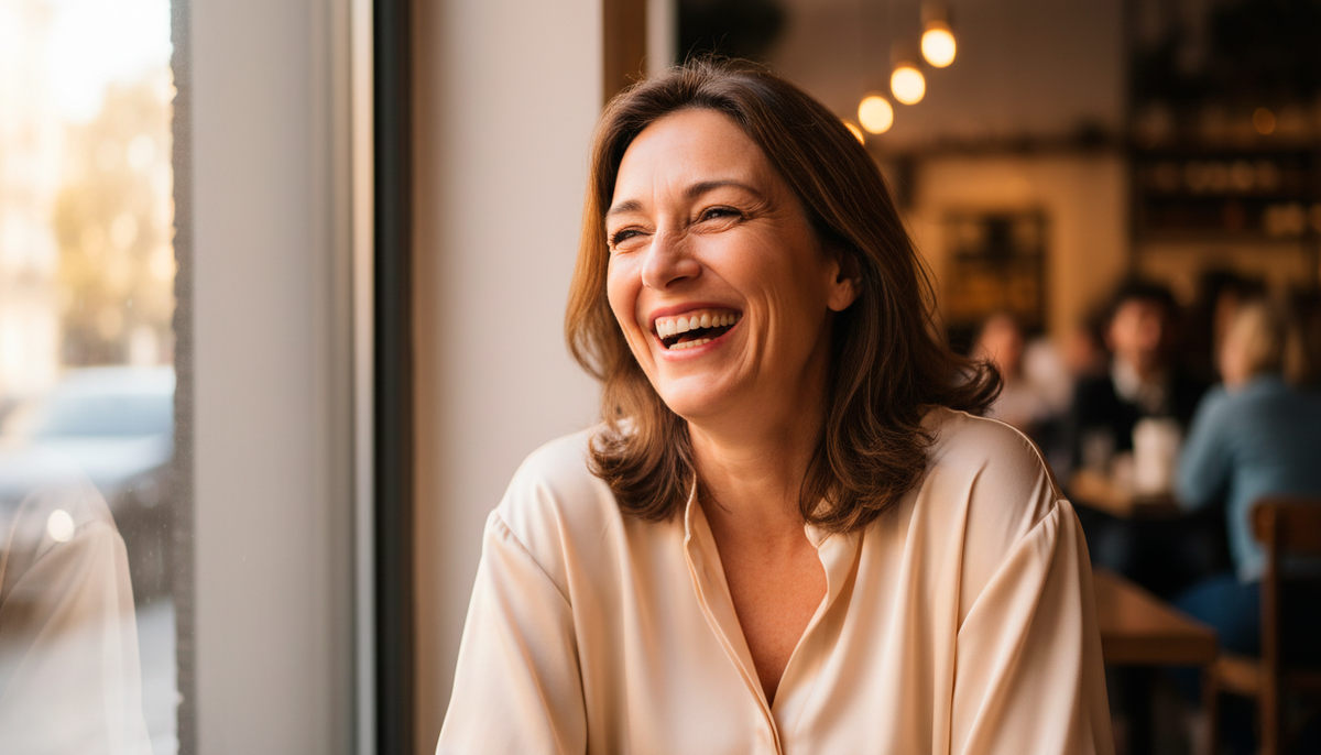 Живая эмоция и морщинки от смеха всегда привлекательнее, чем искусственное, контролируемое напряжение.