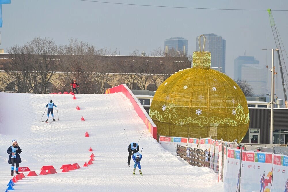    Лыжные гонки в на территории олимпийского комплекса «Лужники». Фото: Агентство городских новостей «Москва»/ Киселев Сергей