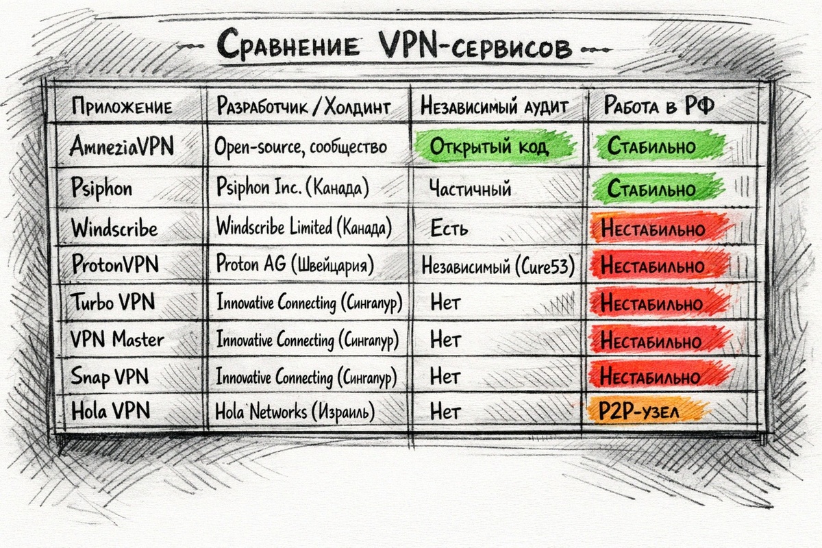 При выборе защиты соединения стоит смотреть глубже названия: режимы, протоколы, политика, стабильность (таблица)