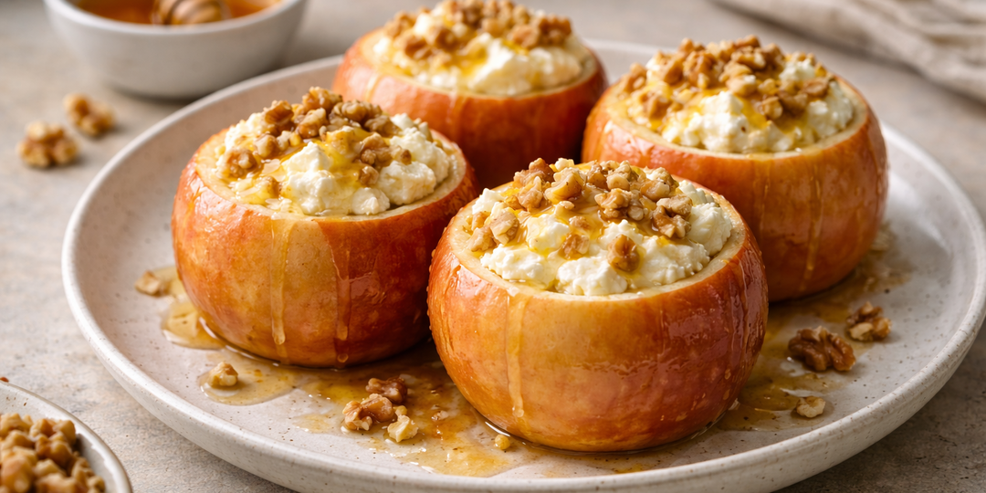 Яблоки в аэрогриле с творогом и мёдом — неожиданно вкусный рецепт