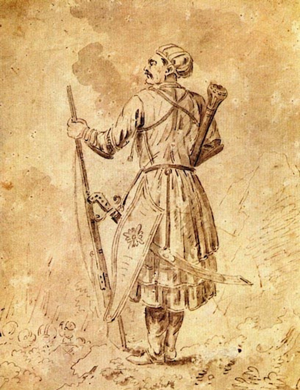     Федор Васильев. Портрет князя Александра Бековича-Черкасского (фрагмент). ок. 1710