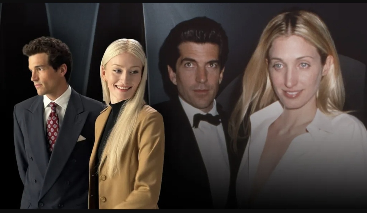 На картинке справа - реальные Джон Кеннеди и Кэролин Бессет. Слева - актёры, которые играют возлюбленных.