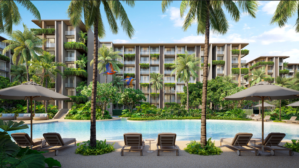 Архитектурная визуализация проекта Gardens of Eden. Изображение демонстрирует концепцию будущего комплекса.