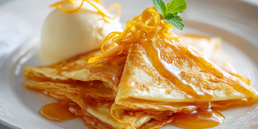 История блюда «Креп Сюзетт»: романтика и пламя на сковороде 🔥🥞