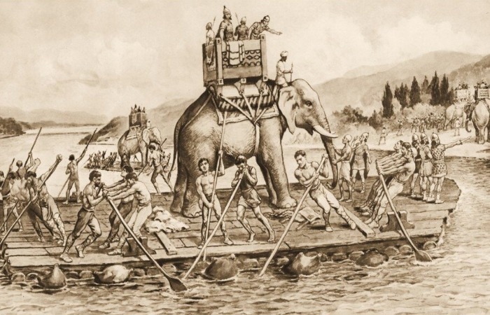 Ганнибал переправляется через Рону