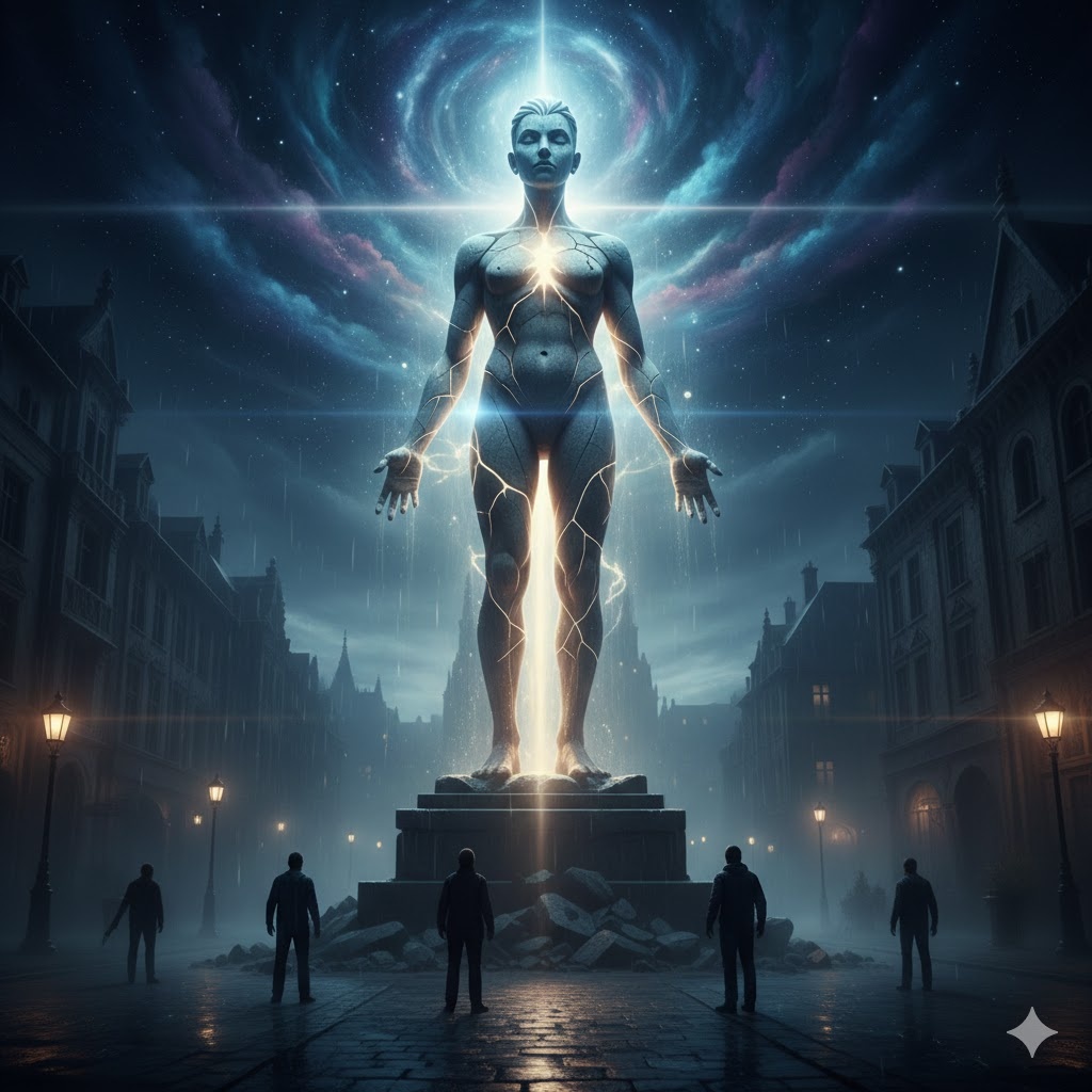 "Пришествие из камня", иллюстрация создана сетью Джемини