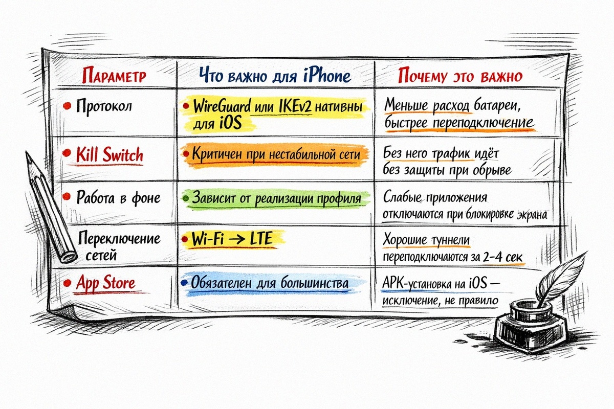 VPN для iPhone: на какие параметры смотреть — что важно и почему это важно (таблица)