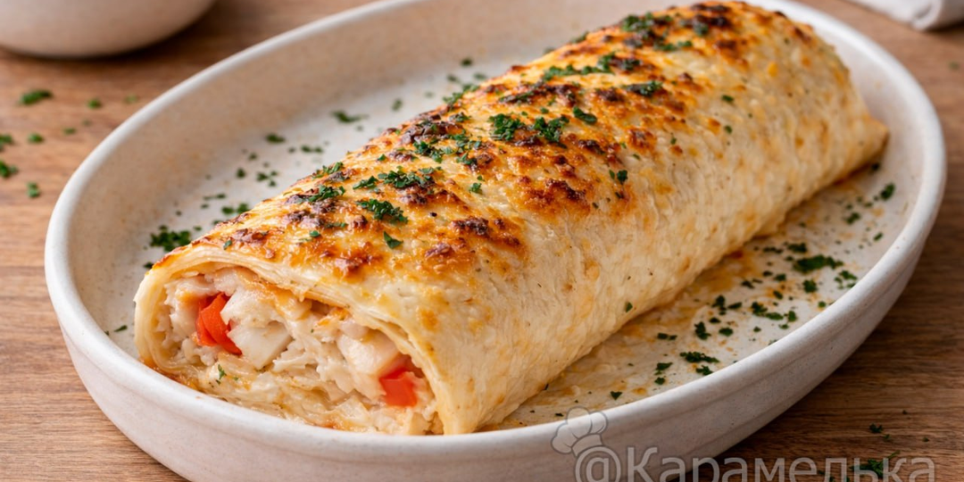 Рыба в лаваше на ужин — сочная начинка и хрустящая корочка