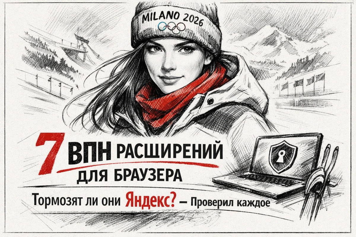 7 VPN-расширений для браузера: тормозят ли они Яндекс — проверил каждое (обложка)