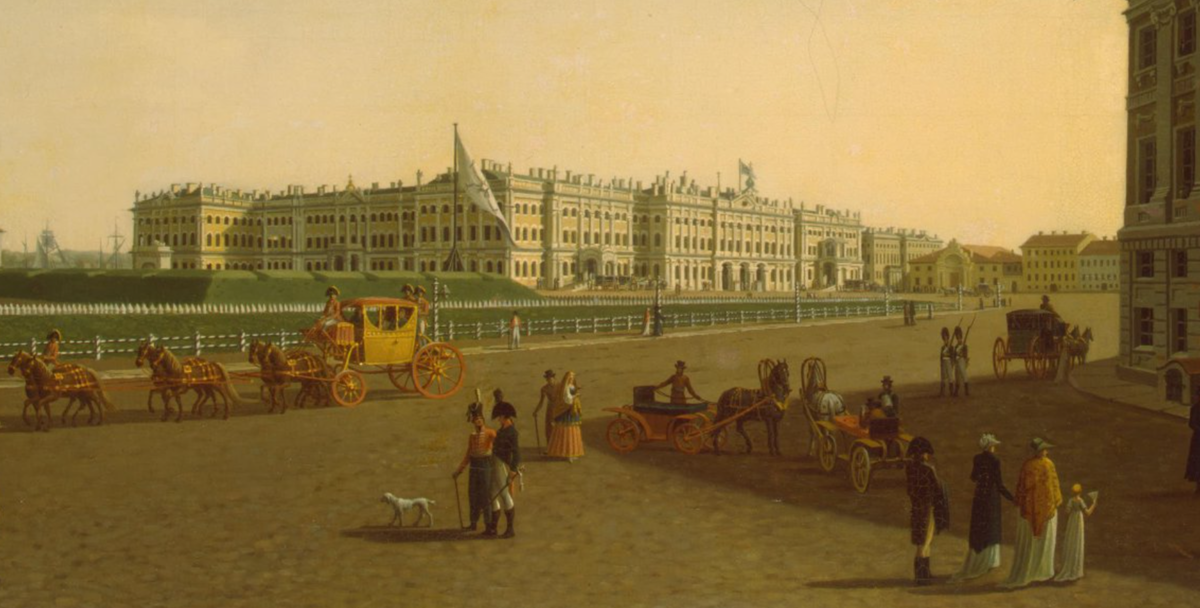 Вид Дворцовой площади и Зимнего дворца Беньямин Патерсен 