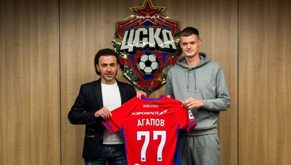    Илья Агапов в ЦСКА играл под 77-м номером. Фото: Сайт ПФК ЦСКА