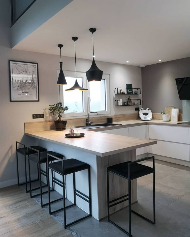 Дизайн проект узкой кухни