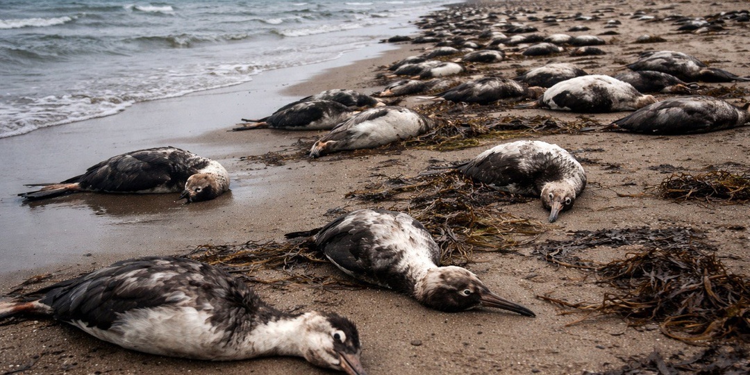 Массовая гибель птиц зафиксирована на Каспии