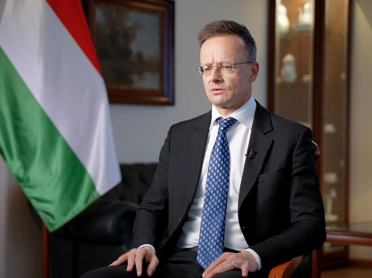    Глава МИД Венгрии Петер Сийярто во время интервью агентству РИА Новости в Москве | © РИА Новости