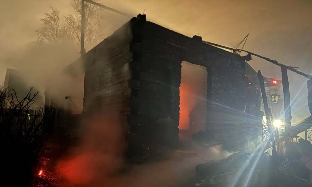    Пожар руины сгорел частный дом Хабаровский край