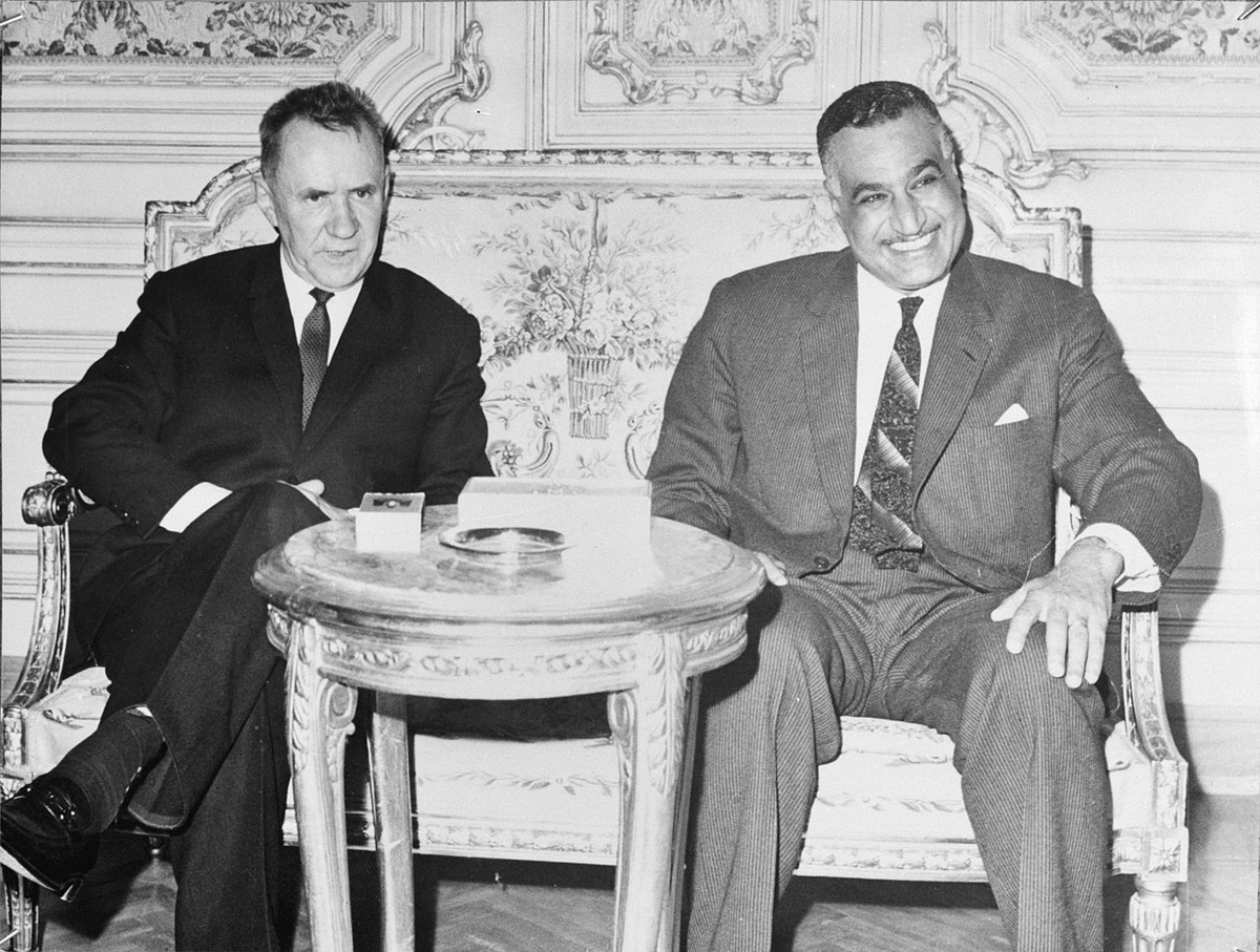 А. Н. Косыгин и президент Египта Насер. 1966-й. 