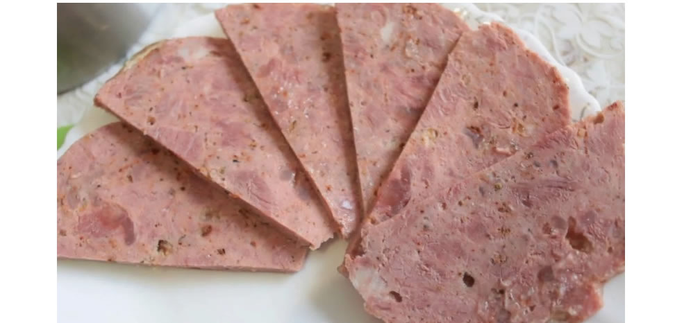 Домашняя ветчина из говядины.