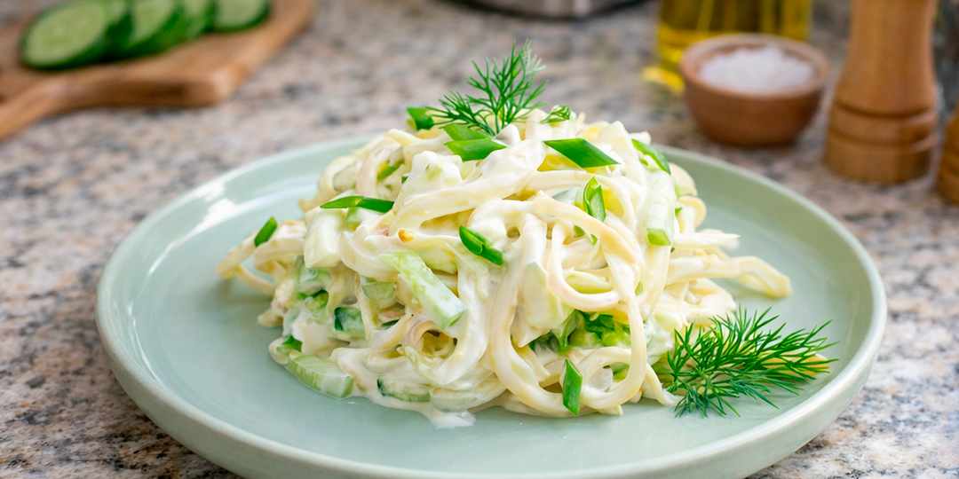 Два салата с кальмарами