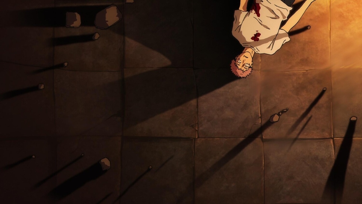    Кадр из аниме «Магическая битва», реж. Пак Сон-ху, Юи Умэмото, Рехэй Такэсита, MAPPA