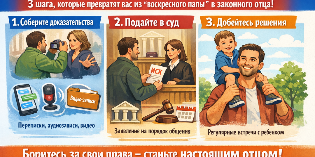 "Бывшая жена не дает видеться с ребенком: 3 шага, которые превратят вас из 'воскресного папы' в законного отца"