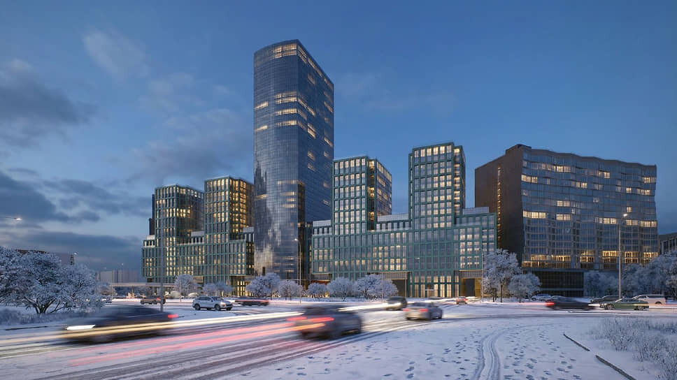 Проект строительства новых корпусов на месте двух бизнес-центров, примыкающих к небоскребу Leader Tower на площади Конституции.📷Фото: ООО «Архитектурное бюро «Студия 44«».