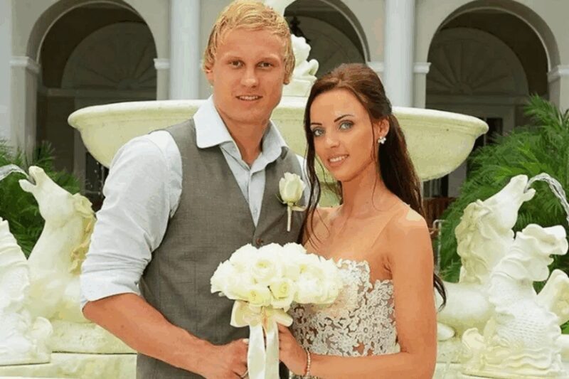    Янис Тимма с первой женой Саной и сыном Кристианом