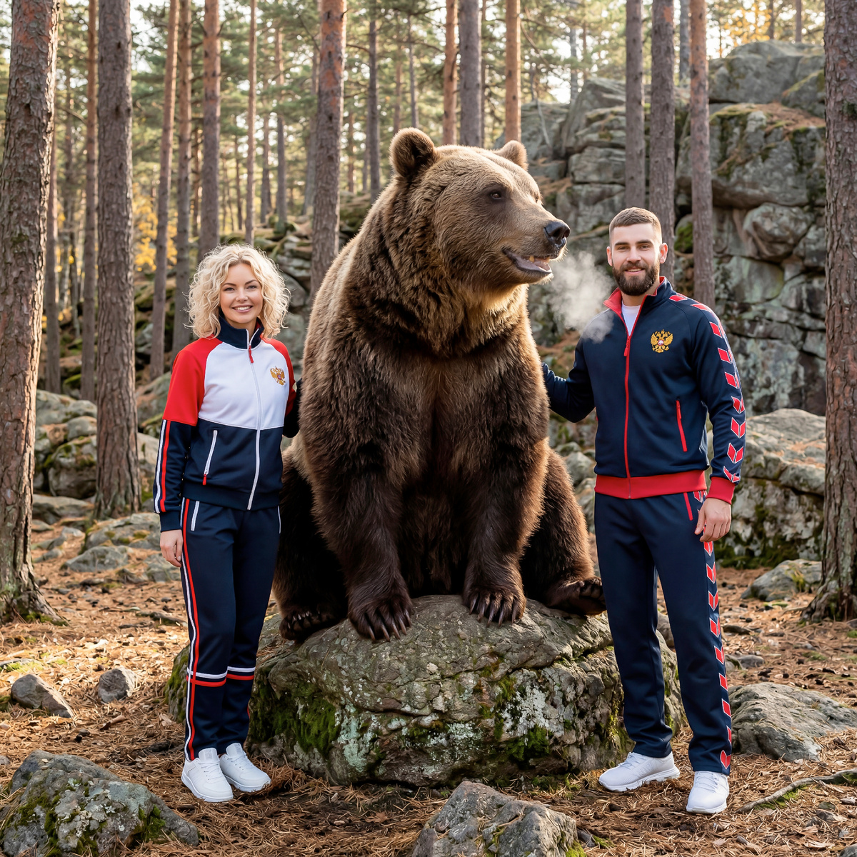 Когда в ваших планах — встреча с медведем, только эластичный спортивный костюм ФОКССПОРТ обеспечит вам и вашей паре нужный уровень комфорта и мобильности.