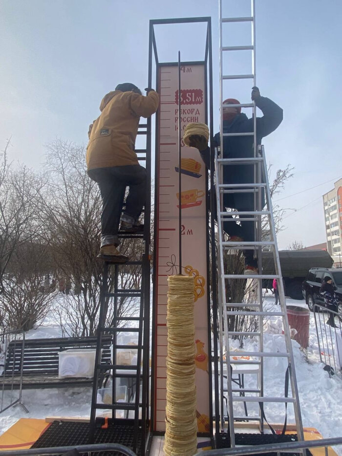 Для установления рекорда была изготовлена специальная приспособа / фото: телеграмм-канал Сергей Семенов