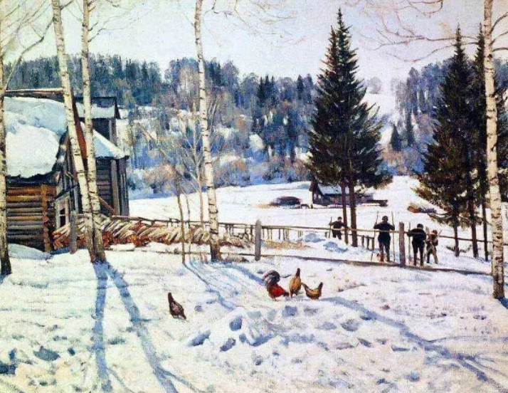 Константин Юон - Конец зимы. Полдень. Лигачёво