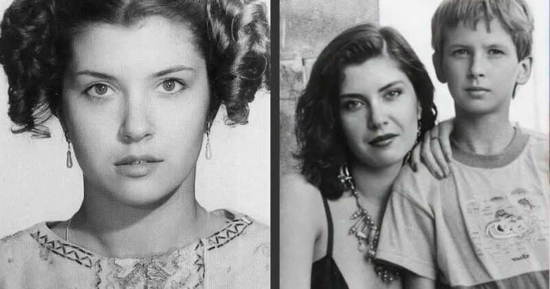    Вера Сотникова со своим сыном Яном, которого ей пришлось оставить на попечение бабушки ради карьеры.