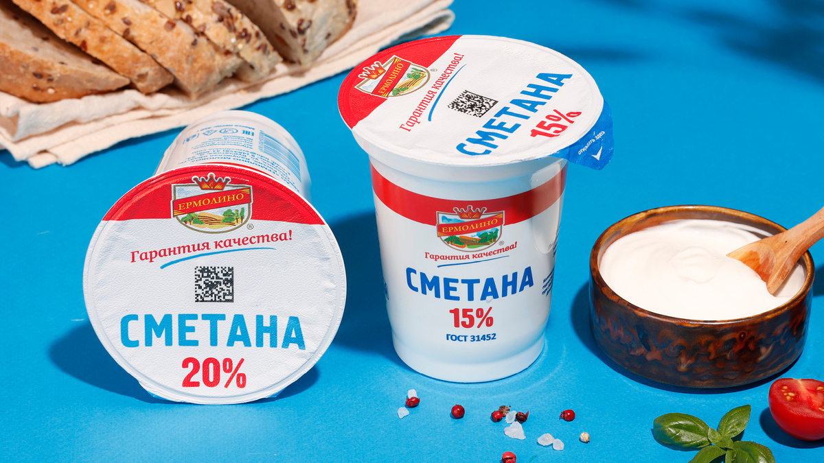 Сметана ТМ «ЕРМОЛИНО»