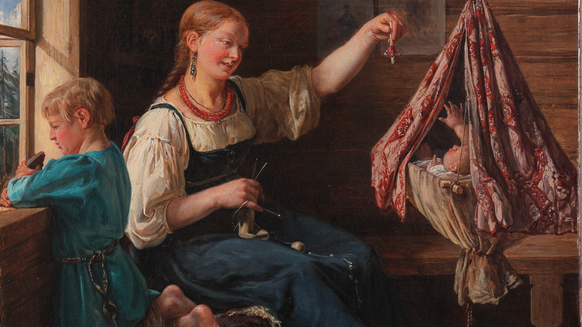 Колыбельная песня, Франц Николаевич Рисс, Живопись, 1839
 