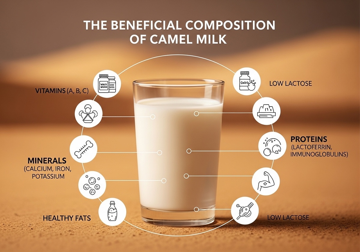 Что содержит верблюжье молоко 