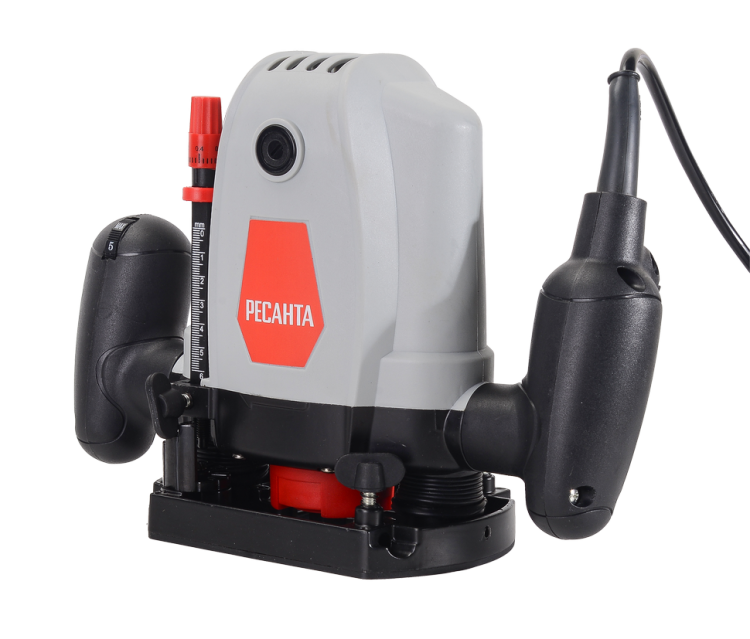 Фрезерная машина Ресанта ФМ-1300Э: 1300 Вт, 16000-30000 об/мин, рабочий ход фрезы - 50 мм, 3.7 кг