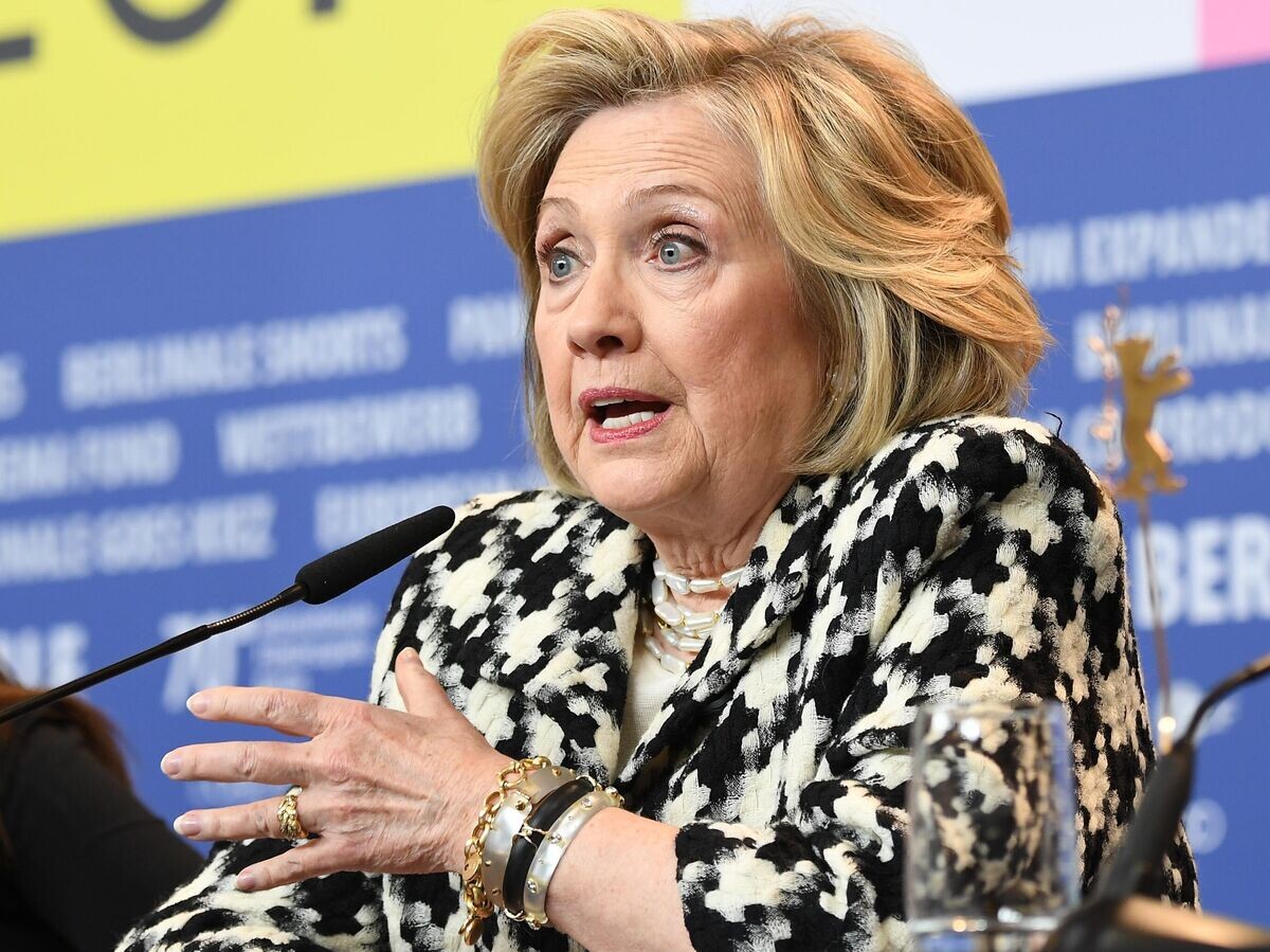    Бывший государственный секретарь США и первая леди Хилари Клинтон на пресс-конференции документального фильма "Хиллари" (Hillary) перед премьерой в рамках юбилейного 70-го Берлинского международного кинофестиваля "Берлинале - 2020". | © РИА Новости / Екатерина Чеснокова