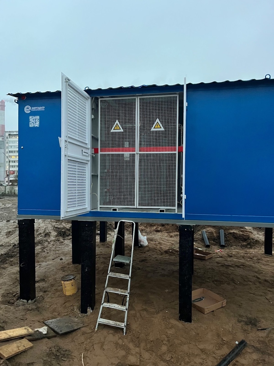 
Трансформаторная подстанция 2КТП/П 2×630 кВА после монтажа